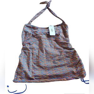 Pez D'or Maternity Striped Tankini Top Size Large NWT Summer Beach